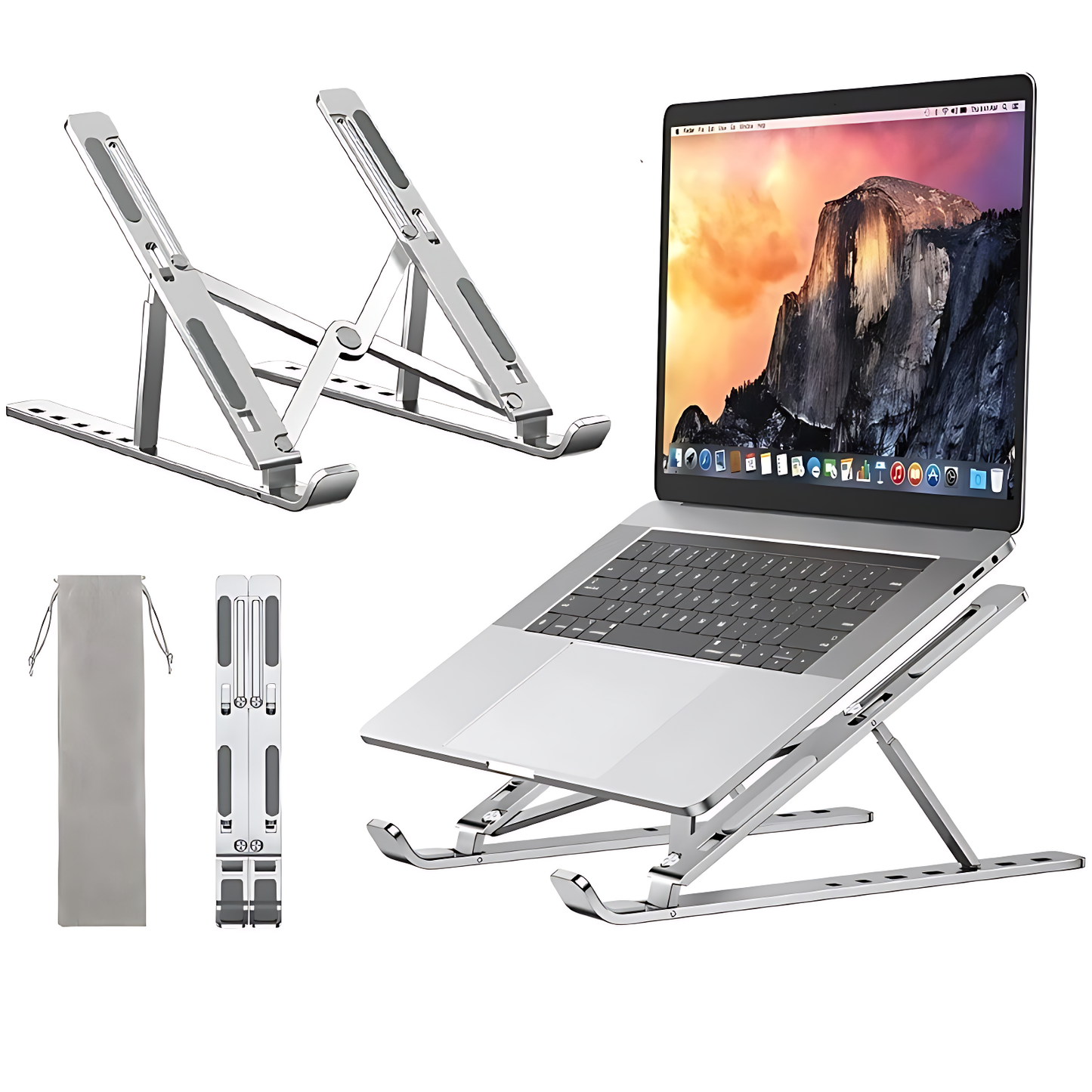 🖥️ Adjustable Aluminum Laptop Stand