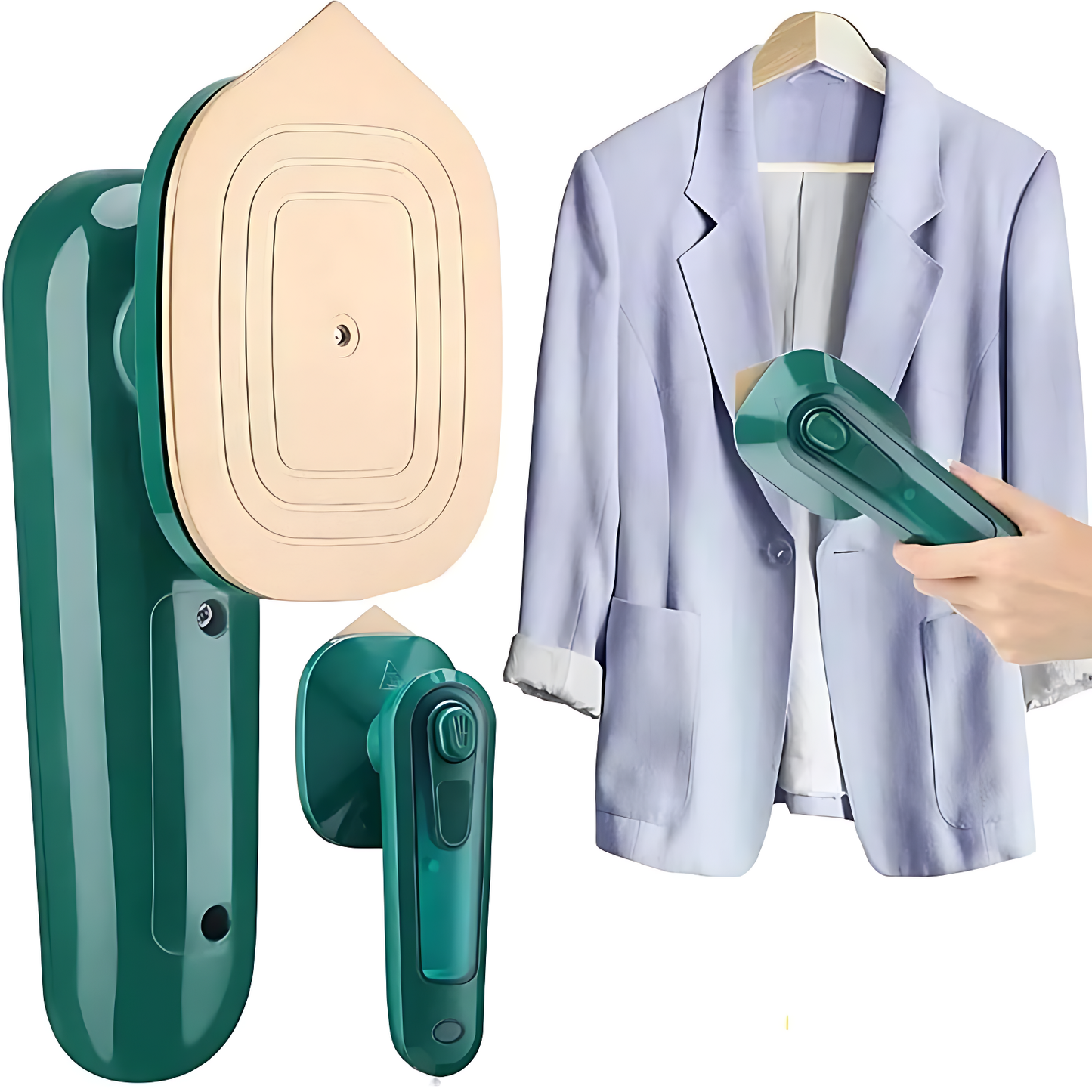 Portable Handheld Garment Steamer & Iron – 2-in-1 Fabric Care Solution for Effortless Wrinkle Removal
