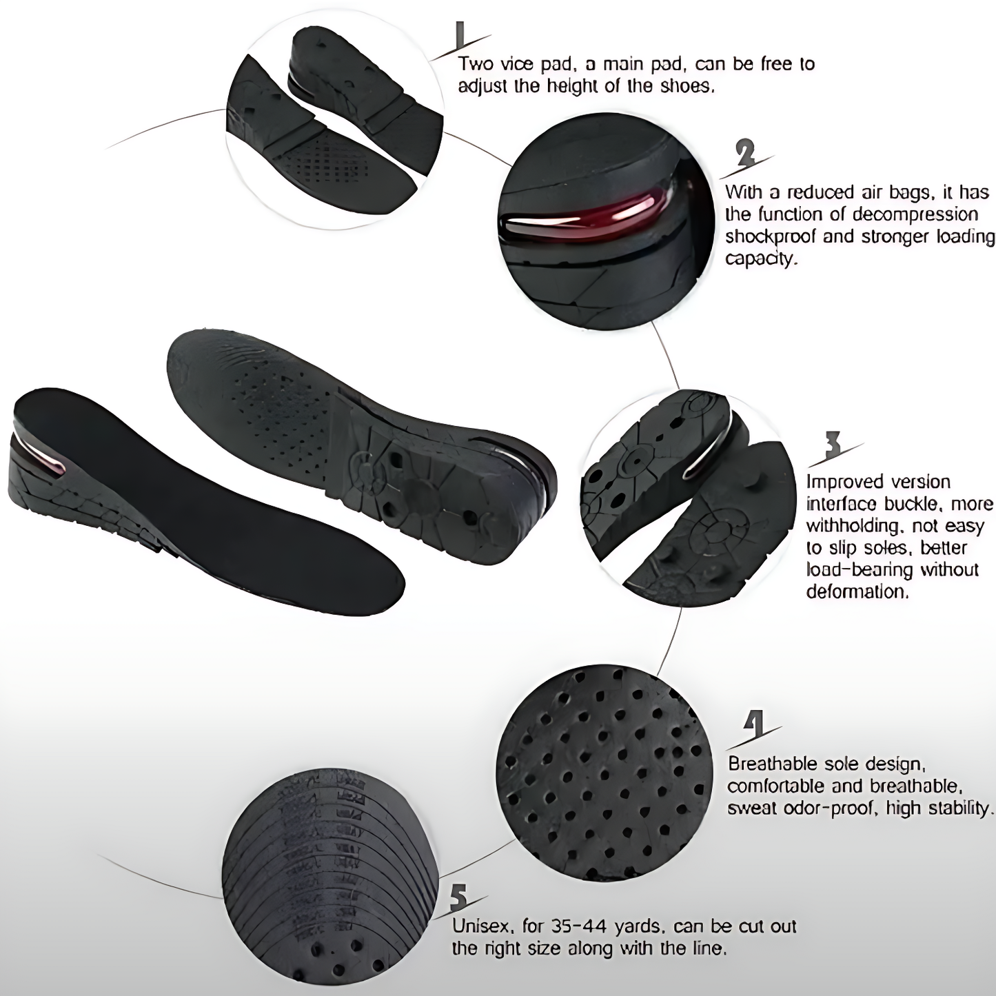 ✨ Adjustable Height Increasing Shoe Insoles