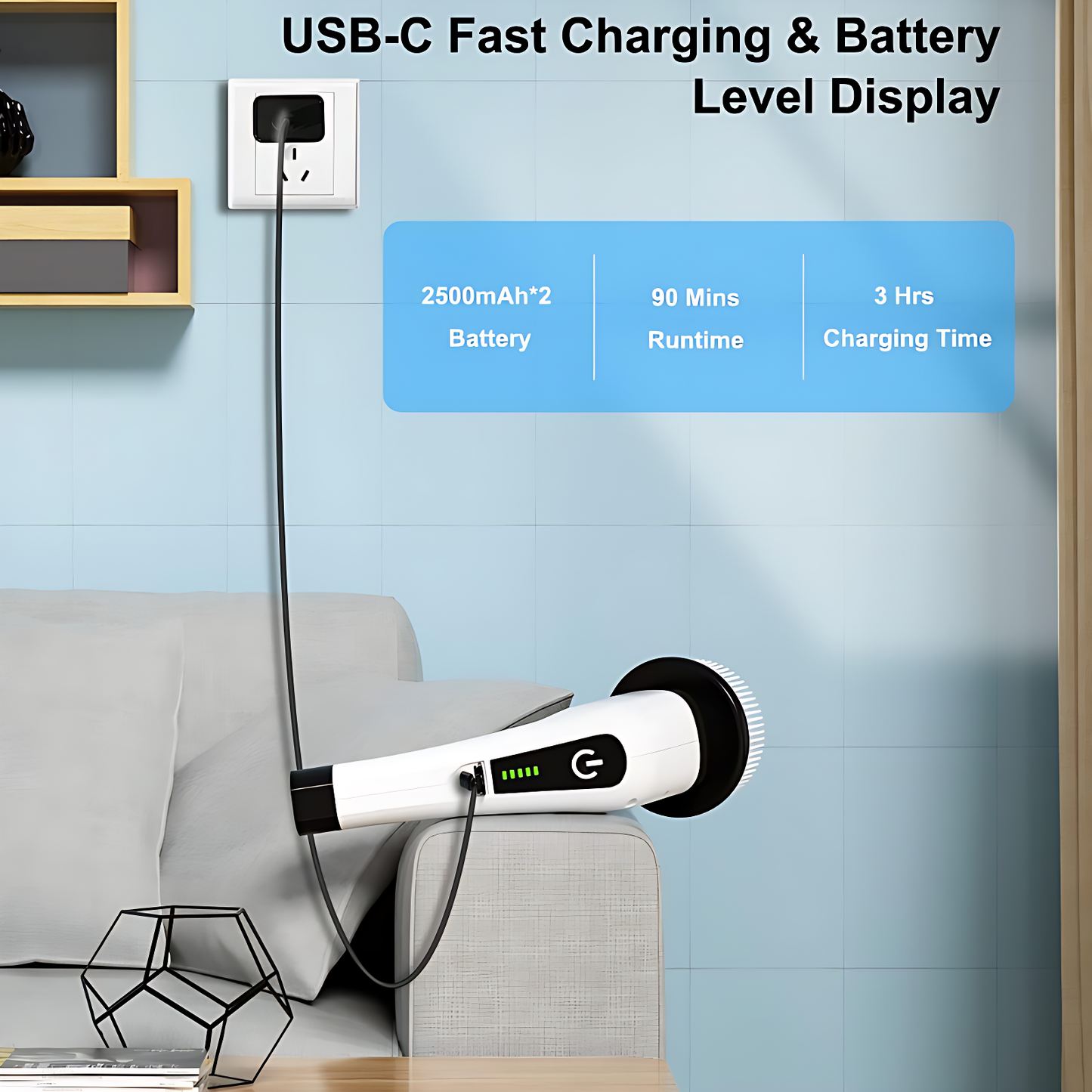 ✨ Electric Spin Scrubber Pro – Cordless Power Cleaning Brush with Adjustable Handle & 8 Replaceable Brush Heads ✨