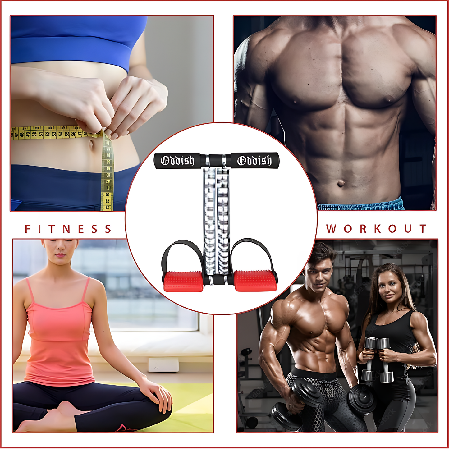 🏋️‍♀️ 3-in-1 Full Body Fitness Kit – Tummy Trimmer, Resistance Band & Sweat Belt Combo