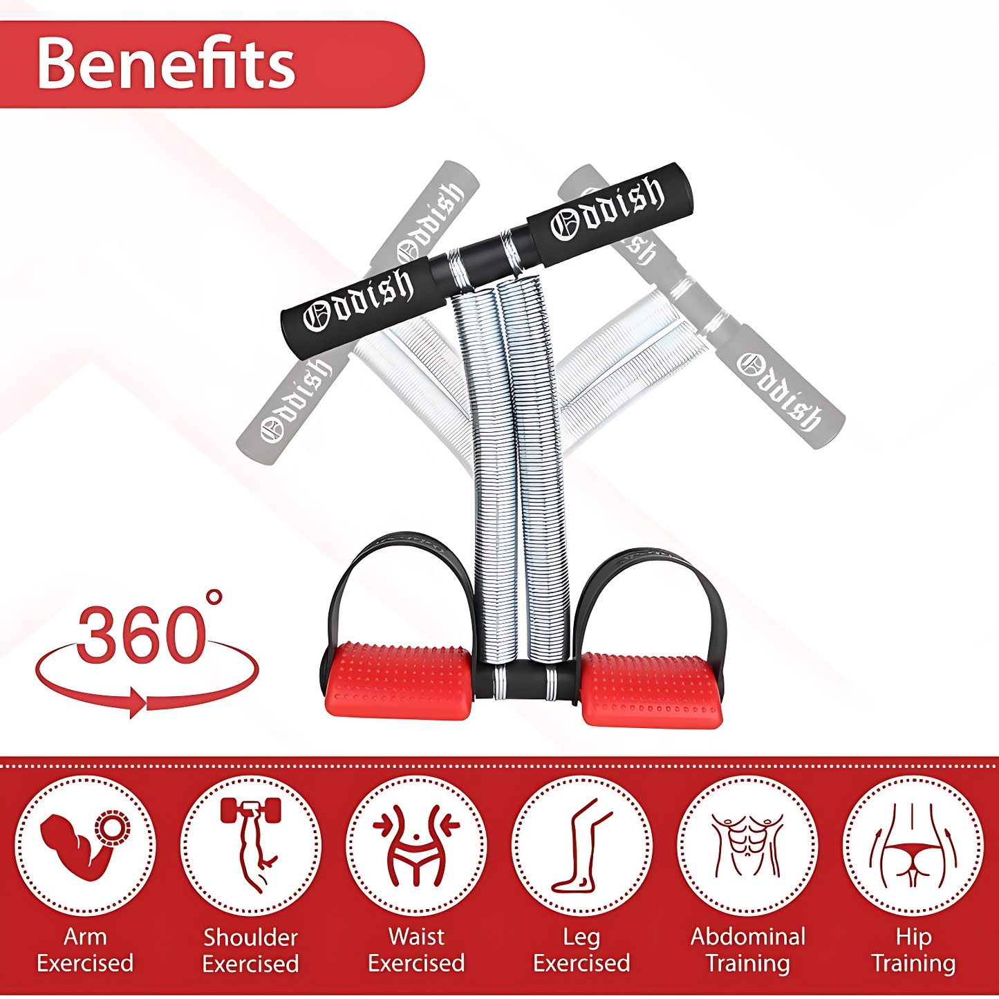 🏋️‍♀️ 3-in-1 Full Body Fitness Kit – Tummy Trimmer, Resistance Band & Sweat Belt Combo