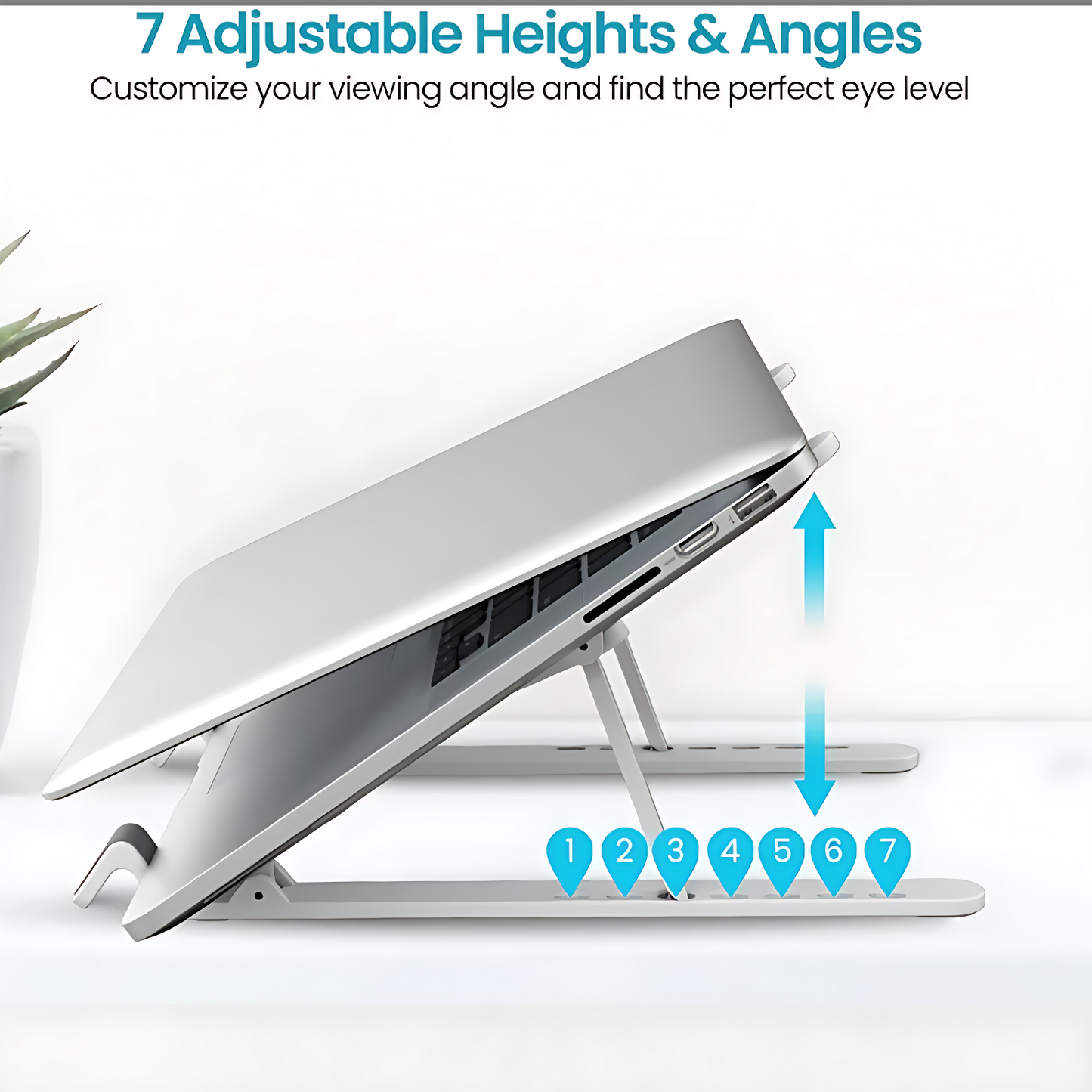 🖥️ Adjustable Aluminum Laptop Stand