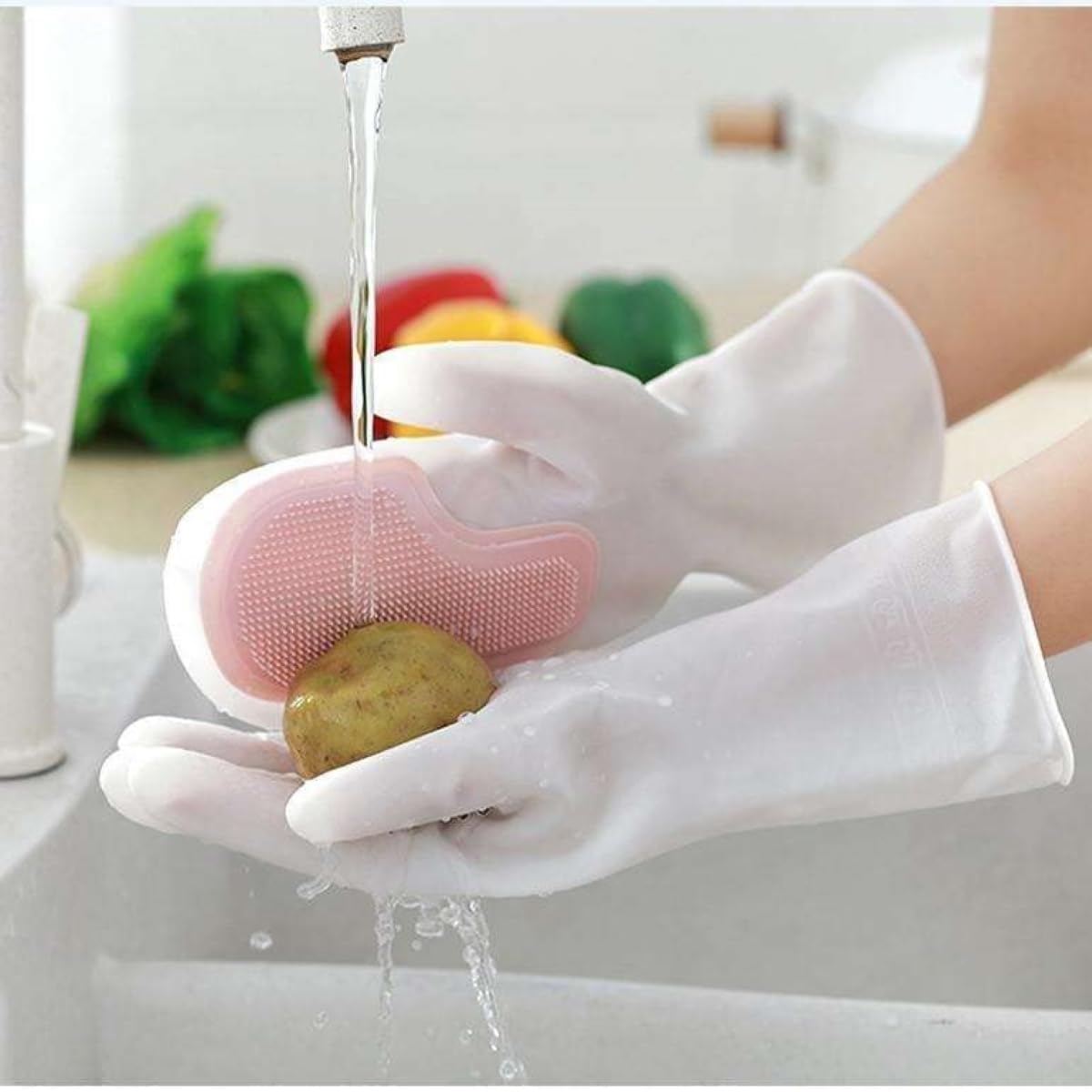 Magic Dishwashing Scrubber Gloves