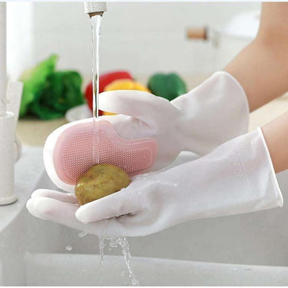 Magic Dishwashing Scrubber Gloves