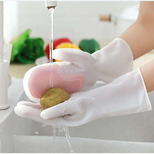 Magic Dishwashing Scrubber Gloves